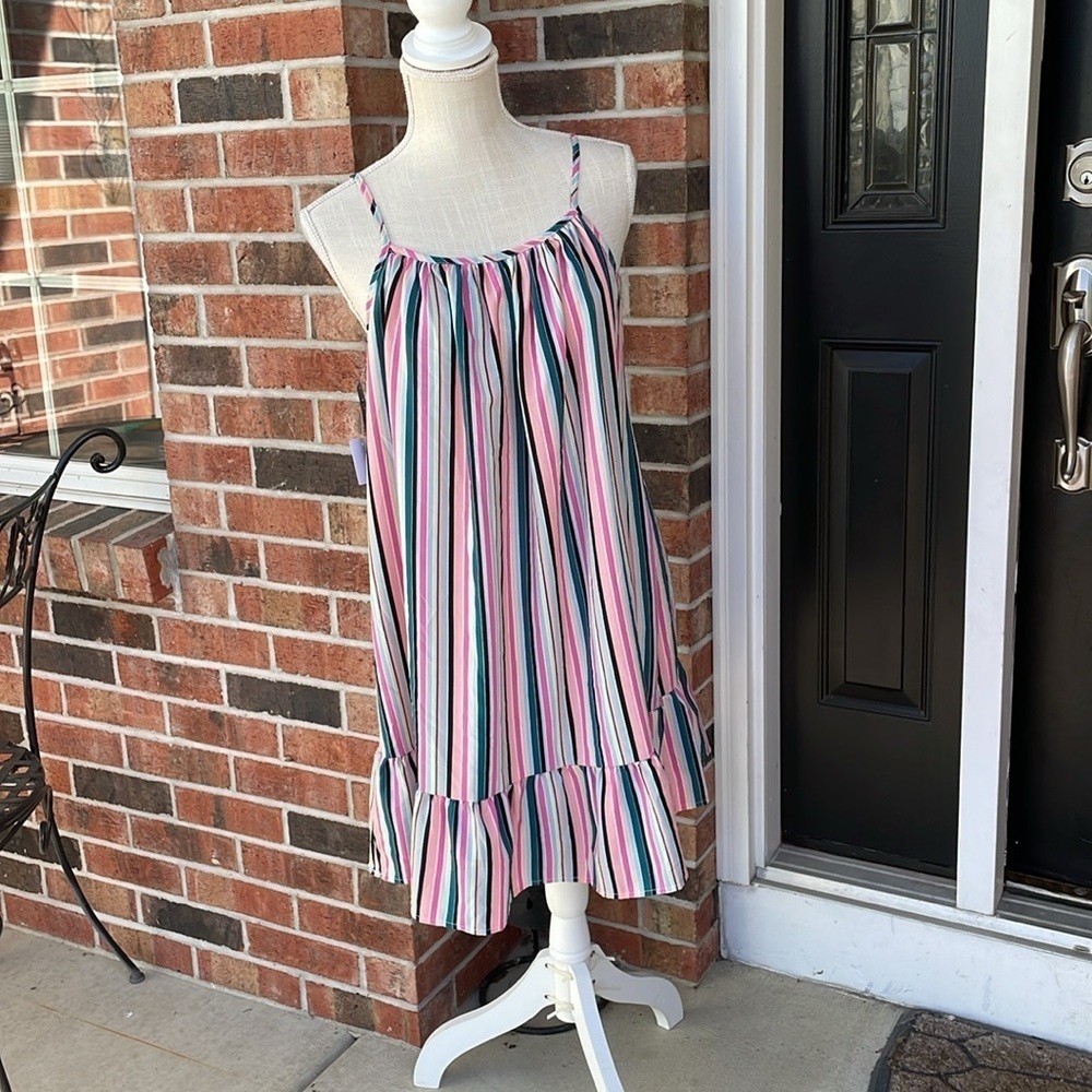 Anna-Kaci Babydoll Striped Summer Dress‎